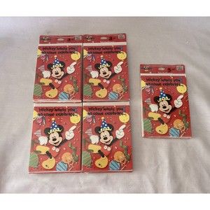 Vintage Party Express Mickey Mouse Invitations - Set Of 5 Sealed Packs 40 Total